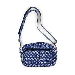 Lug Blue & White Carousel RFID Crossbody Bag
